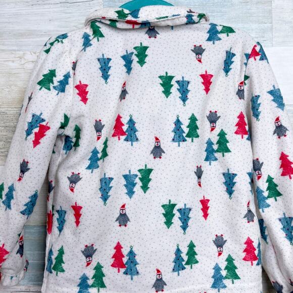 Carters Christmas Tree Penguin Fleece Pajama Set Cream 2 Pc Toddler Girl 2T - Picture 4 of 8